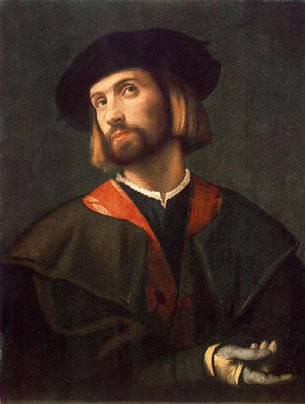 MORETTO da Brescia Portrait of a Man sg oil painting image